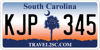 SC license plate KJP345