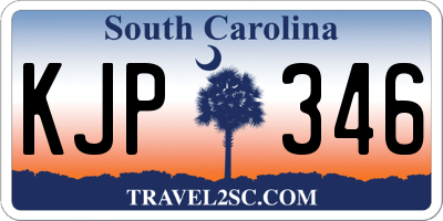 SC license plate KJP346