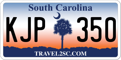 SC license plate KJP350