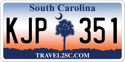 SC license plate KJP351