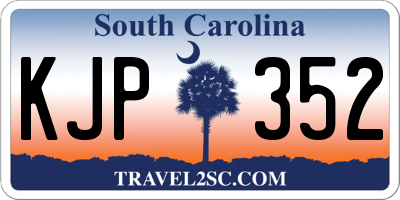 SC license plate KJP352