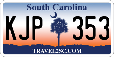 SC license plate KJP353