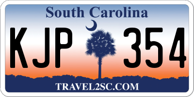 SC license plate KJP354