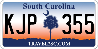 SC license plate KJP355