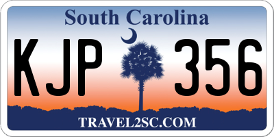 SC license plate KJP356