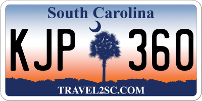 SC license plate KJP360
