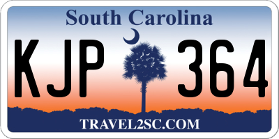 SC license plate KJP364
