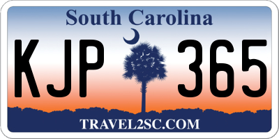 SC license plate KJP365