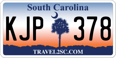 SC license plate KJP378