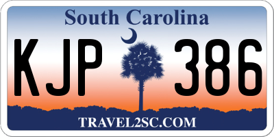 SC license plate KJP386