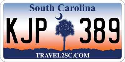 SC license plate KJP389