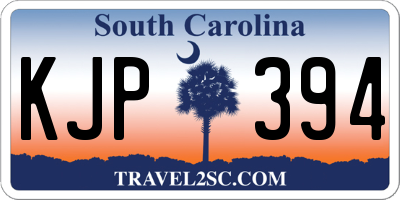 SC license plate KJP394