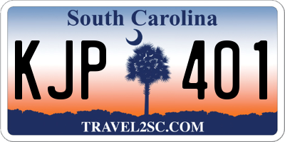 SC license plate KJP401