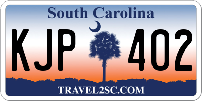 SC license plate KJP402