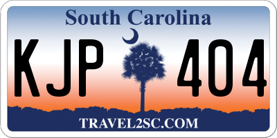 SC license plate KJP404