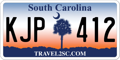 SC license plate KJP412