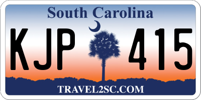 SC license plate KJP415