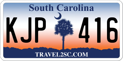 SC license plate KJP416