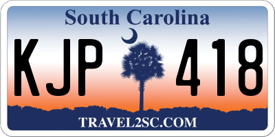 SC license plate KJP418
