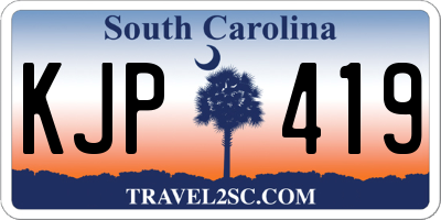 SC license plate KJP419