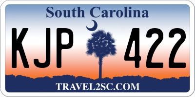 SC license plate KJP422