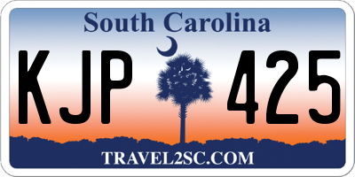 SC license plate KJP425