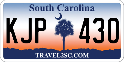 SC license plate KJP430
