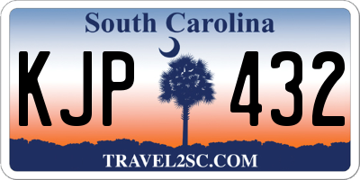 SC license plate KJP432