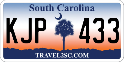 SC license plate KJP433
