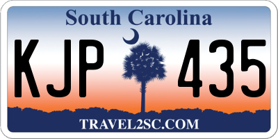 SC license plate KJP435