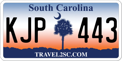 SC license plate KJP443