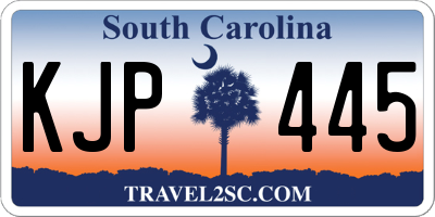 SC license plate KJP445
