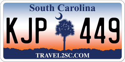 SC license plate KJP449