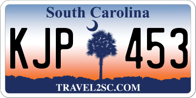 SC license plate KJP453