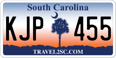 SC license plate KJP455