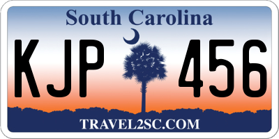 SC license plate KJP456
