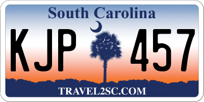SC license plate KJP457