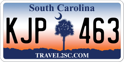 SC license plate KJP463