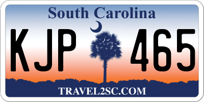 SC license plate KJP465