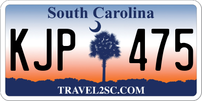 SC license plate KJP475