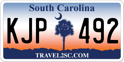 SC license plate KJP492
