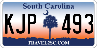 SC license plate KJP493