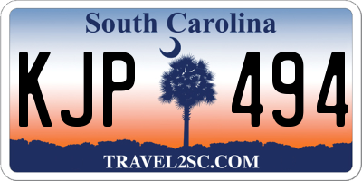SC license plate KJP494