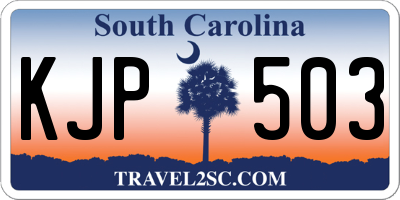 SC license plate KJP503