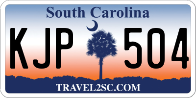 SC license plate KJP504