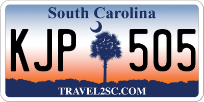 SC license plate KJP505