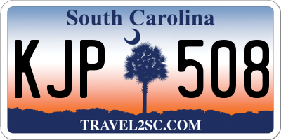 SC license plate KJP508