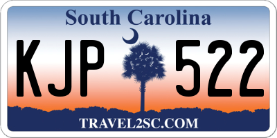 SC license plate KJP522