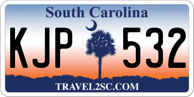 SC license plate KJP532