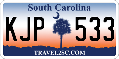SC license plate KJP533